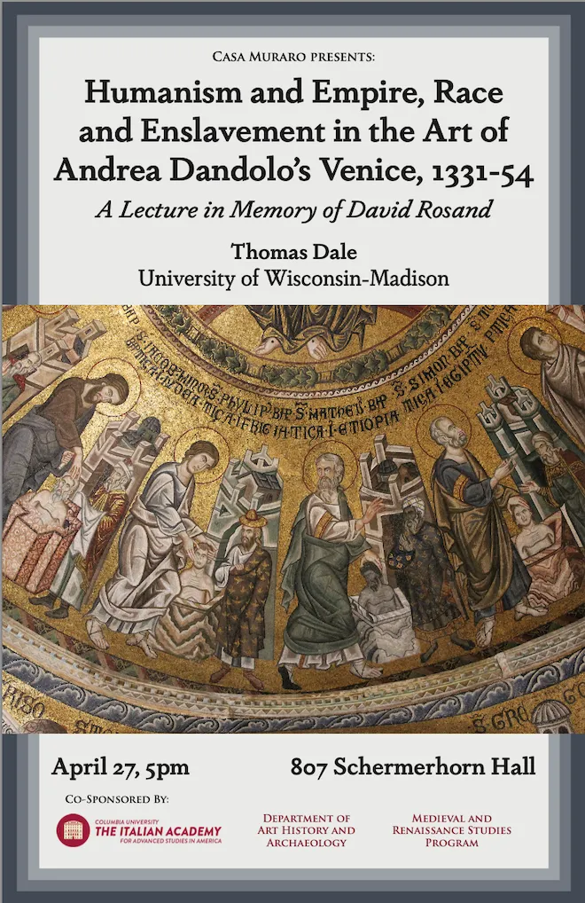 flyer for Thomas dale lecture