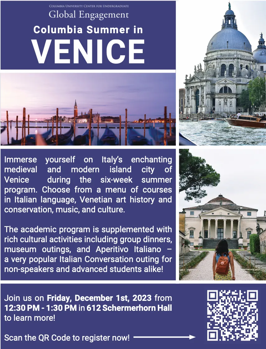 columbia summer in Venice flyer