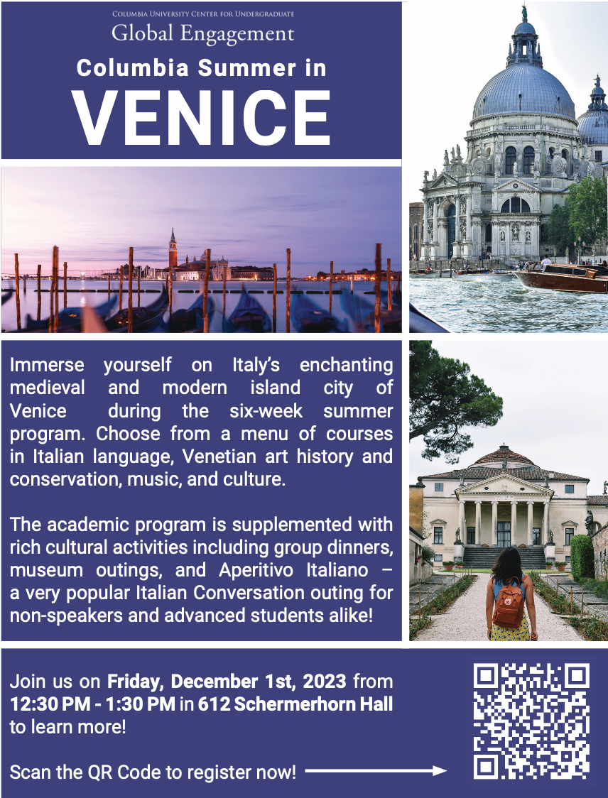 columbia summer in Venice flyer