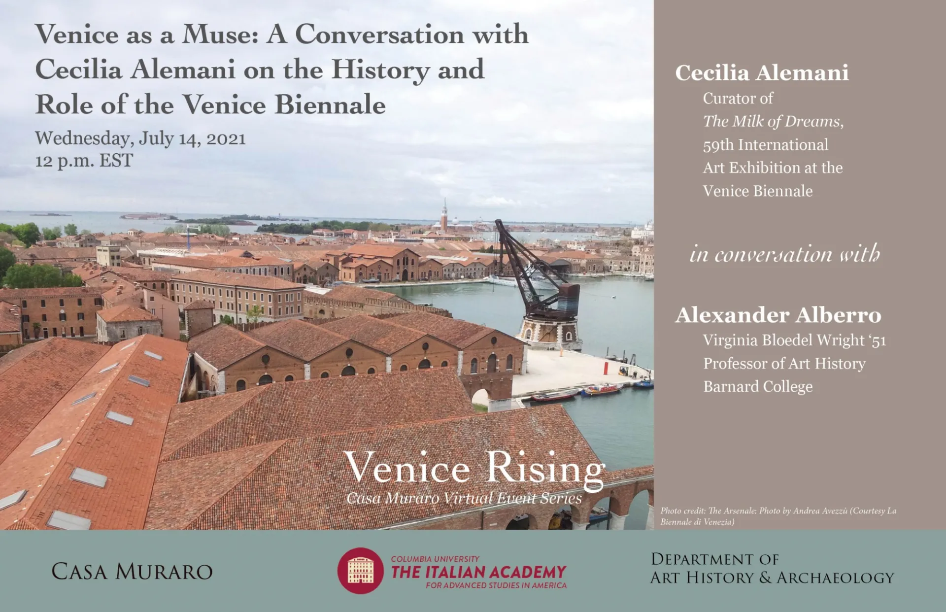 Poster for Venice as Muse