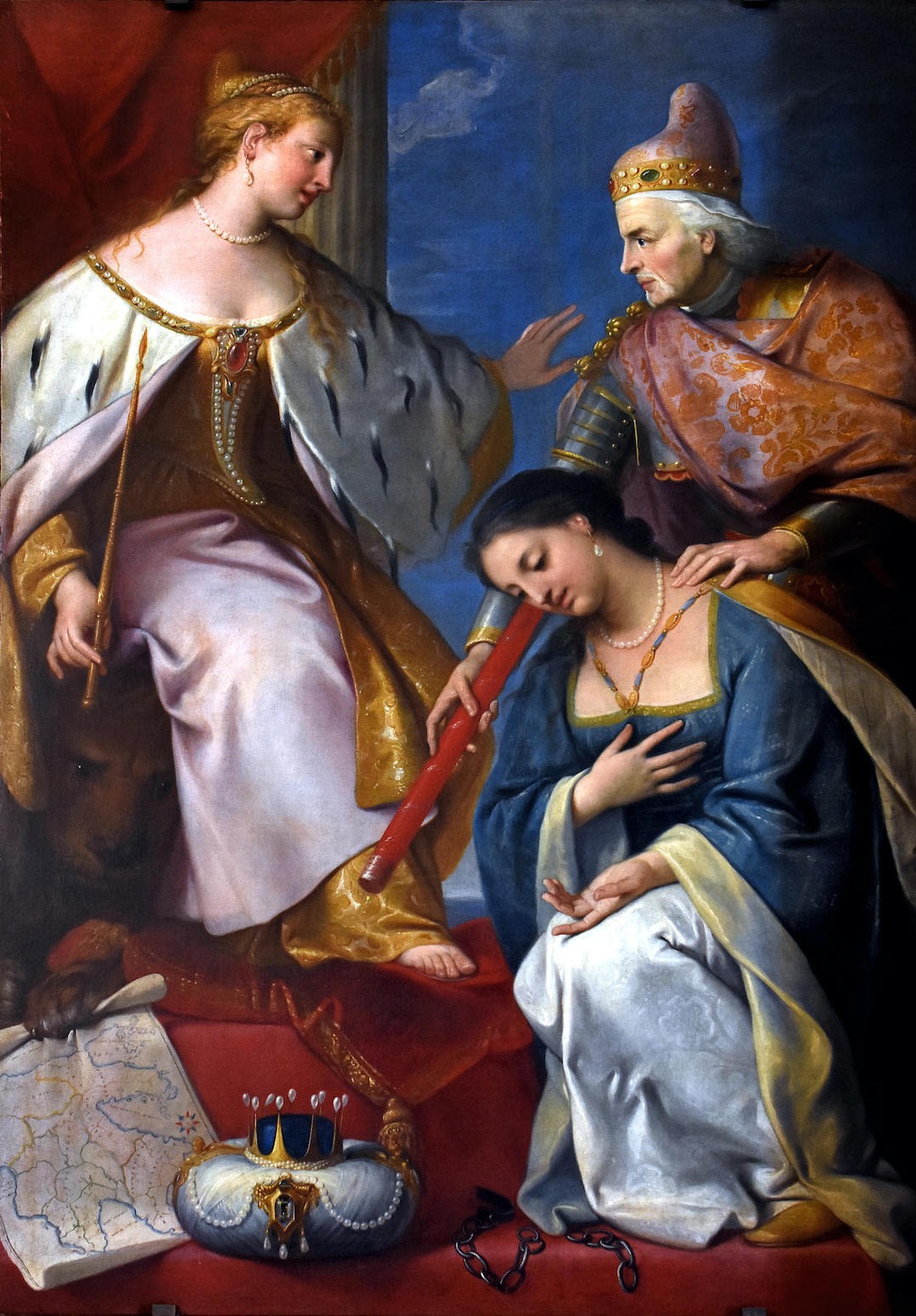 Gregorio Lazzarini, La vinta Morea e il doge ai piedi di Venezia, Venezia, Palazzo Ducale