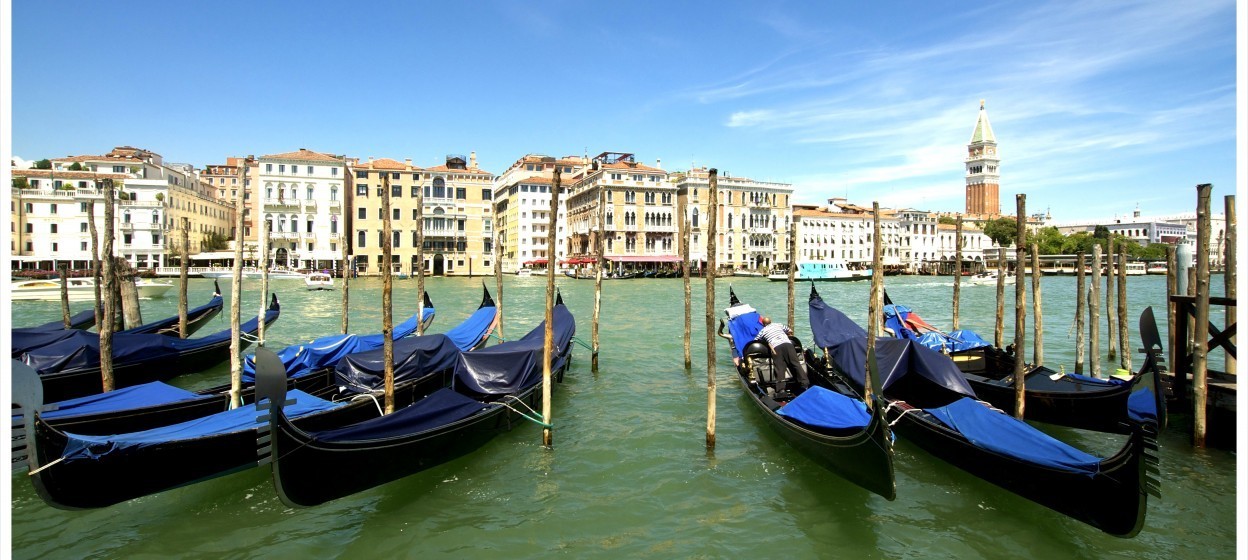 Venetian gondolas.